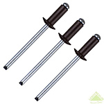 Заклепки алюм. 3,2х8 (100шт)RAL 8017 тем. корич.