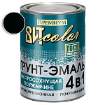 Грунт-эмаль  по ржавчине черная быстросохнущая  ВИТ color/ВИТ колор  0,8 кг.