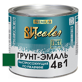 Грунт-эмаль  по ржавчине зеленая быстросохнущая ВИТ color  1,8 кг.