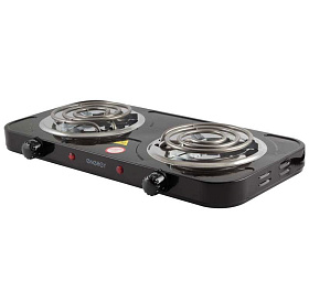 Плита эл. "ENERGY" EN-904В 2,0кВт/220 (тэн) чаша нерж. двухкомфор., черная