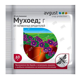 Средство от почвенных вредителей "МУХОЕД", 10гр Август