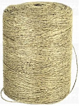 Шпагат пеньковый 590м (+/- 10%) 1700 текс (1бобина=1кг)