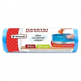 Пакет мусорный ПСД  30л (20шт) рулон