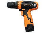 Аккумуляторный шуруповерт "Вихрь" ДА-12л-2к диам.сверления 18/8 дерево/металл 