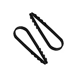 Хомут-дюбель 11-18мм.(100шт) черный для круглого кабеля